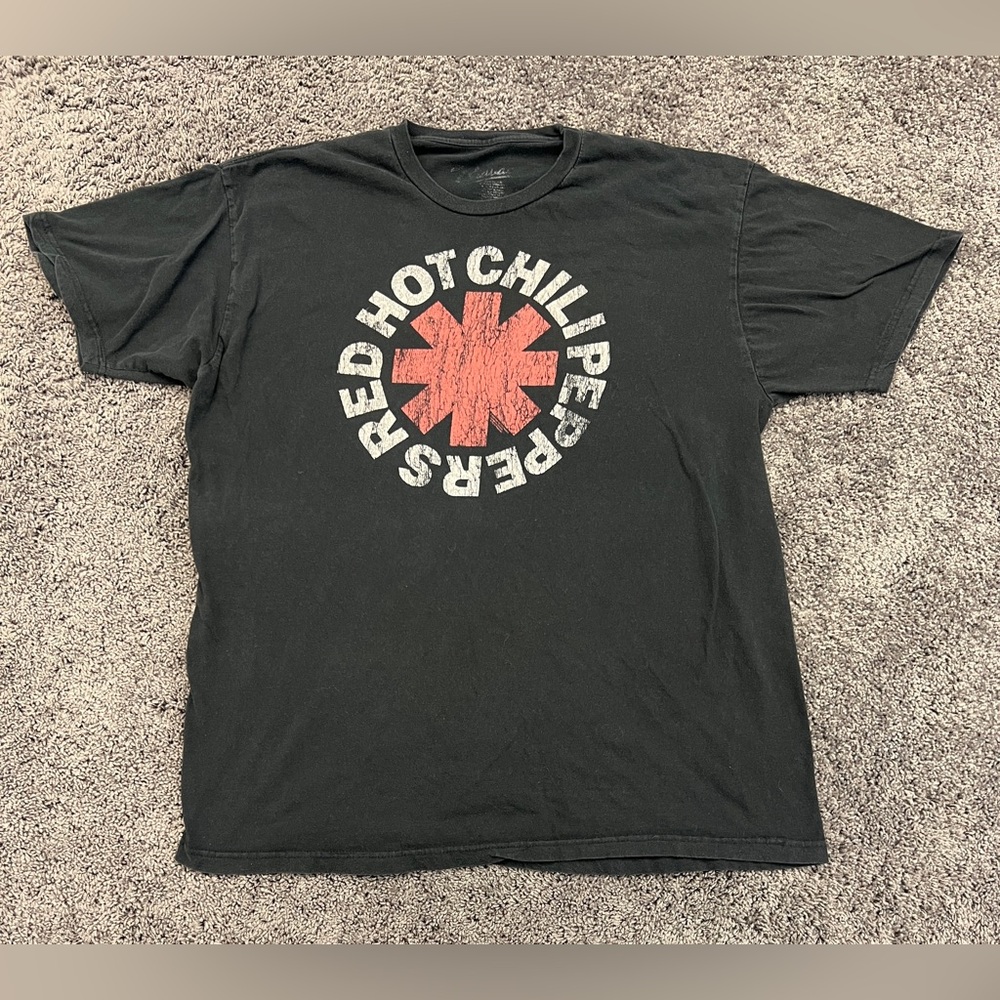 Red Hot Chili Peppers Bravado Shirt Men’s Size XL Logo Black Distressed Graphic